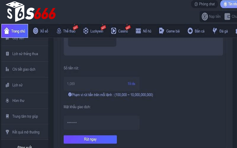 Những lưu ý quan trọng khi rút tiền tại s6666 casino